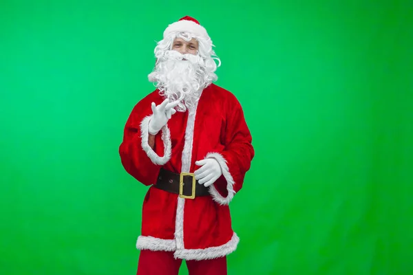 Santa dansen voor de camera — Stockfoto