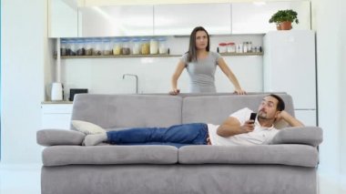 Karı koca koltukta eğlenin