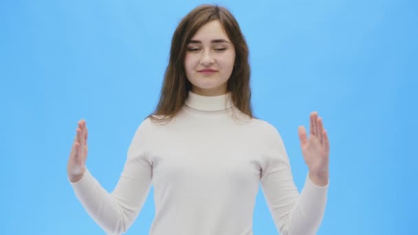 Tânără Frumoasă Piele Curată Perfectă Portretul Modelului Frumusețe Machiaj Natural — Videoclip de stoc