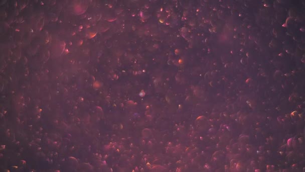 Abstract pink background with chaotical motion of bubbles. Balls rotation, abstract molecular brownian motion. Falling down. — Wideo stockowe