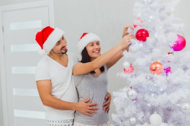 Çift Noel 'i ya da yeni yılı kutlamaya hazırlanıyor. Çift Noel partisine hazırlanıyor.