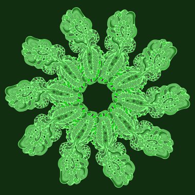 Stil zentangle yeni simetrik mandala doodle ile sanat esin kaynağı oldu. Duvar kağıdı, desen dolgularını, web sayfaları, yüzey dokuları için dekoratif nesne-ebilmek var olmak kullanılmış.