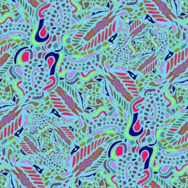 Zentangle arka plan çok renkli kaos seamless modeli örgü