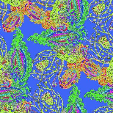 Çizgi film handdrawn el yapımı ve dikiş karalamalar seamless modeli. 