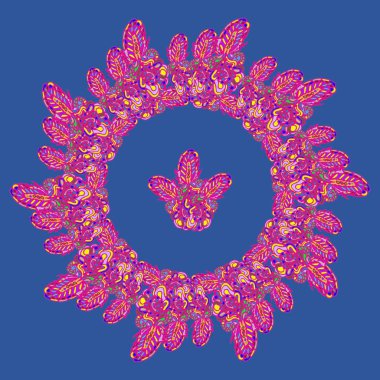 Stil zentangle yeni simetrik mandala sanat doodle ile esinlenerek.. 