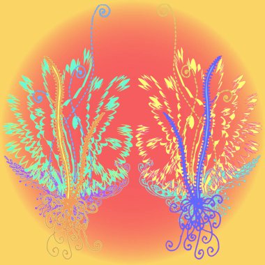 Yeni tasarım çalışmaları için el yapımı doodle ile soyut desen.