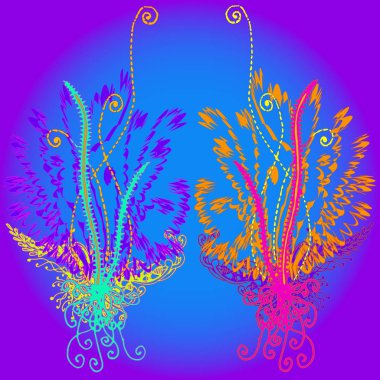 Yeni tasarım çalışmaları için el yapımı doodle ile soyut desen.