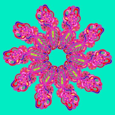 Stil zentangle yeni simetrik mandala doodle ile sanat esin kaynağı oldu. Duvar kağıdı, desen dolgularını, web sayfaları, yüzey dokuları için dekoratif nesne-ebilmek var olmak kullanılmış.