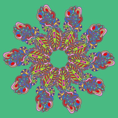 Stil zentangle yeni simetrik mandala doodle ile sanat esin kaynağı oldu. Duvar kağıdı, desen dolgularını, web sayfaları, yüzey dokuları için dekoratif nesne-ebilmek var olmak kullanılmış.