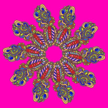 Stil zentangle yeni simetrik mandala doodle ile sanat esin kaynağı oldu. Duvar kağıdı, desen dolgularını, web sayfaları, yüzey dokuları için dekoratif nesne-ebilmek var olmak kullanılmış.