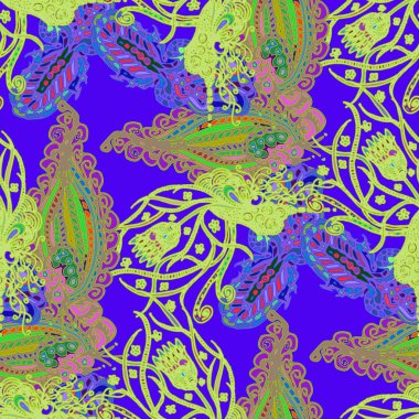 Çizgi film handdrawn el yapımı ve dikiş karalamalar seamless modeli. 