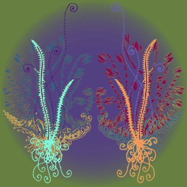 Yeni tasarım çalışmaları için el yapımı doodle ile soyut desen.