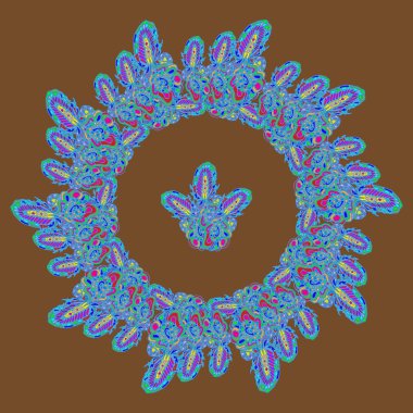 Stil zentangle yeni simetrik mandala sanat doodle ile esinlenerek.. 