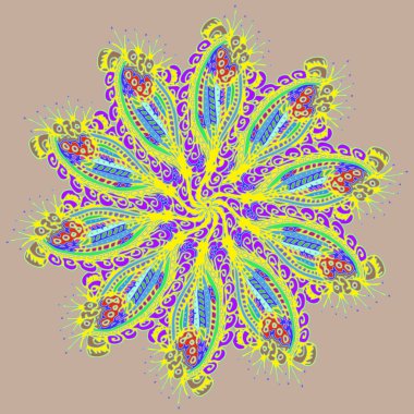 Stil zentangle yeni simetrik mandala doodle ile sanat esin kaynağı oldu. Duvar kağıdı, desen dolgularını, web sayfaları, yüzey dokuları için dekoratif nesne-ebilmek var olmak kullanılmış.