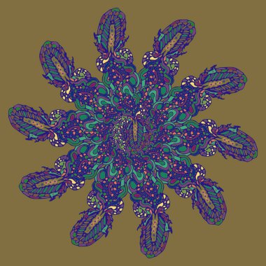 Stil zentangle yeni simetrik mandala doodle ile sanat esin kaynağı oldu. Duvar kağıdı, desen dolgularını, web sayfaları, yüzey dokuları için dekoratif nesne-ebilmek var olmak kullanılmış.