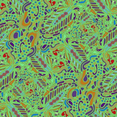 Zentangle arka plan çok renkli kaos seamless modeli örgü