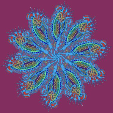 Stil zentangle yeni simetrik mandala doodle ile sanat esin kaynağı oldu. Duvar kağıdı, desen dolgularını, web sayfaları, yüzey dokuları için dekoratif nesne-ebilmek var olmak kullanılmış.