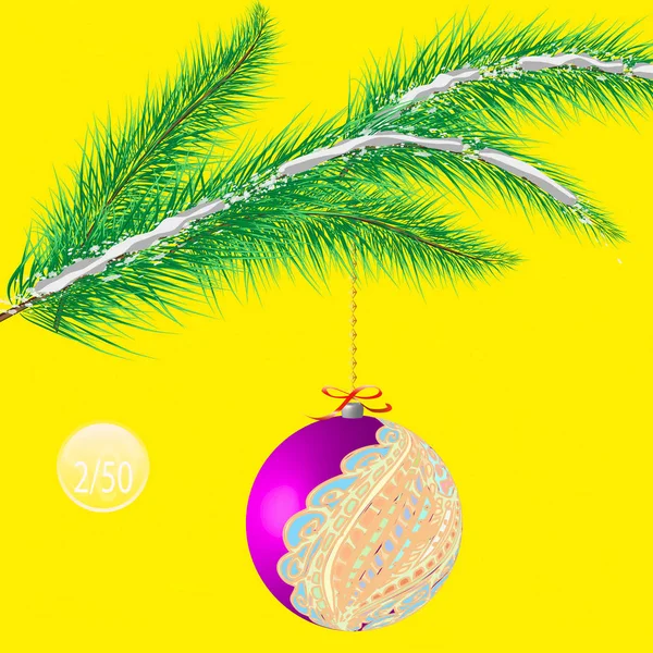 Vánoční Strom Dekorace Cetka Ornamenty Vektorové Ilustrace — Stockový vektor