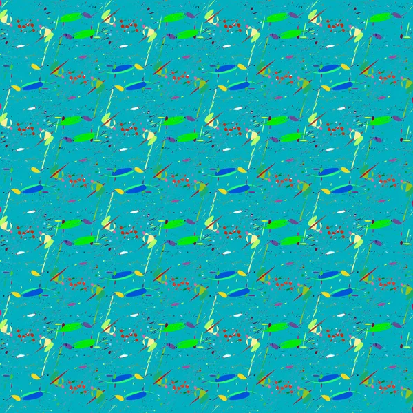 ベクトル図の背景に抽象的な幾何学的なカラフルなシームレス パターン — ストックベクタ