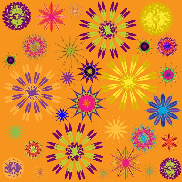 Yuvarlak süsleme desen. Vektör çizim 