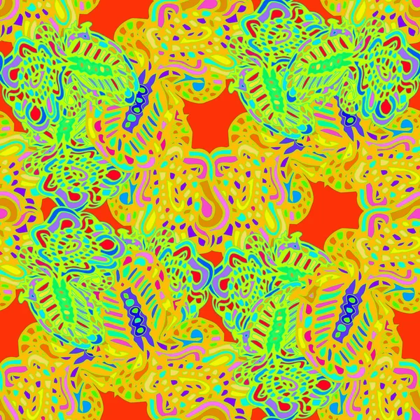 Çizgi film handdrawn el yapımı ve dikiş karalamalar seamless modeli. 