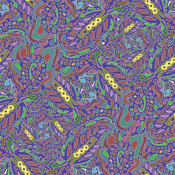 Zentangle arka plan çok renkli kaos seamless modeli örgü