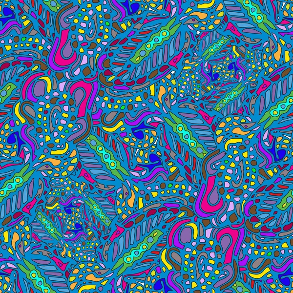 Zentangle arka plan çok renkli kaos seamless modeli örgü