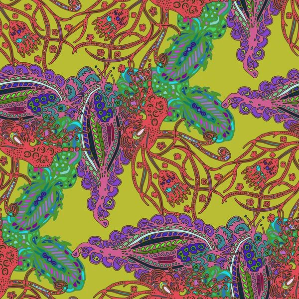 Çizgi film handdrawn el yapımı ve dikiş karalamalar seamless modeli. 