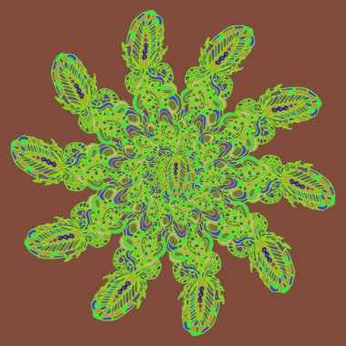 Stil zentangle yeni simetrik mandala doodle ile sanat esin kaynağı oldu. Duvar kağıdı, desen dolgularını, web sayfaları, yüzey dokuları için dekoratif nesne-ebilmek var olmak kullanılmış.