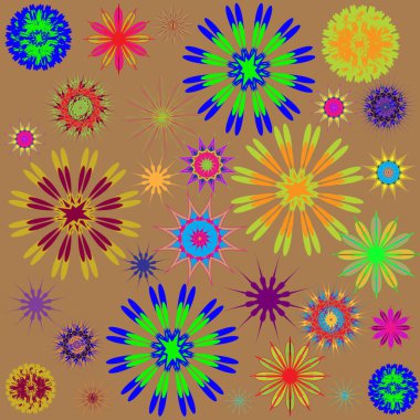 Yuvarlak süsleme desen. Vektör çizim 