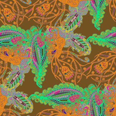 Çizgi film handdrawn el yapımı ve dikiş karalamalar seamless modeli. 