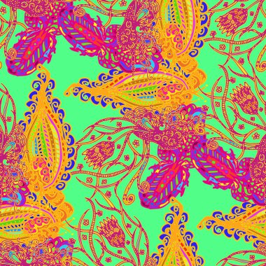 Çizgi film handdrawn el yapımı ve dikiş karalamalar seamless modeli. 