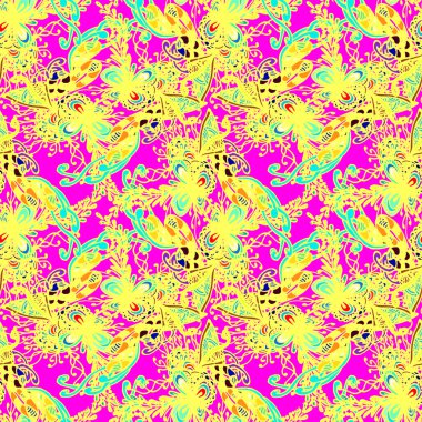 Soyut zarif Dikişsiz desen tasarım çalışmaları için.