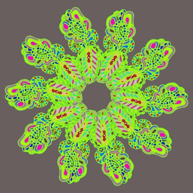 Stil zentangle yeni simetrik mandala doodle ile sanat esin kaynağı oldu. Duvar kağıdı, desen dolgularını, web sayfaları, yüzey dokuları için dekoratif nesne-ebilmek var olmak kullanılmış.