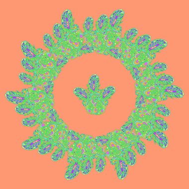 Stil zentangle yeni simetrik mandala sanat doodle ile esinlenerek.. 