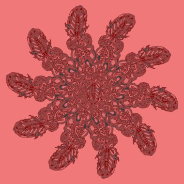 Stil zentangle yeni simetrik mandala doodle ile sanat esin kaynağı oldu. Duvar kağıdı, desen dolgularını, web sayfaları, yüzey dokuları için dekoratif nesne-ebilmek var olmak kullanılmış.