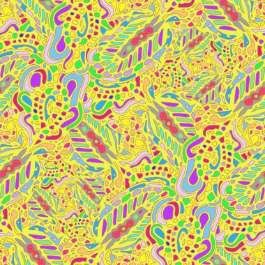 Zentangle arka plan çok renkli kaos seamless modeli örgü