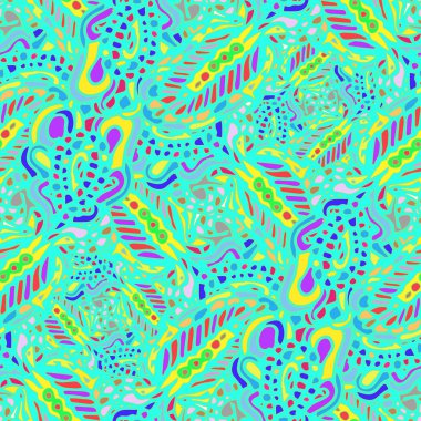 Zentangle arka plan çok renkli kaos seamless modeli örgü