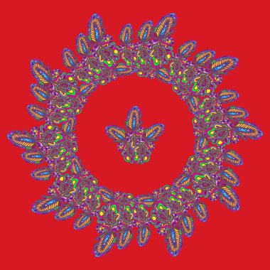 Stil zentangle yeni simetrik mandala sanat doodle ile esinlenerek.. 