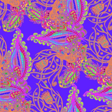 Çizgi film handdrawn el yapımı ve dikiş karalamalar seamless modeli. 