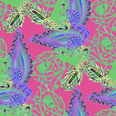 Çizgi film handdrawn el yapımı ve dikiş karalamalar seamless modeli. 