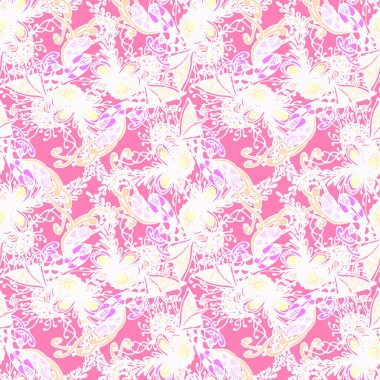 Soyut zarif Dikişsiz desen tasarım çalışmaları için. Vektör çizim 