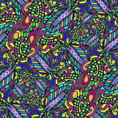 Tekstil tasarımı için çok renkli soyut seamless modeli