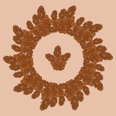 Stil zentangle yeni simetrik mandala sanat doodle ile esinlenerek.. 