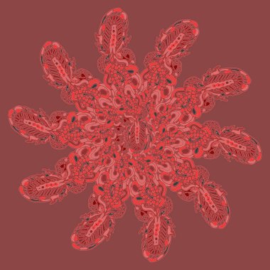 Stil zentangle yeni simetrik mandala sanat doodle ile esinlenerek.. 