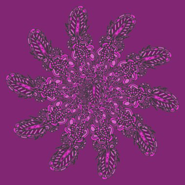 Stil zentangle yeni simetrik mandala sanat doodle ile esinlenerek.. 