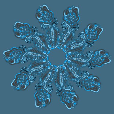 Stil zentangle yeni simetrik mandala sanat doodle ile esinlenerek.. 