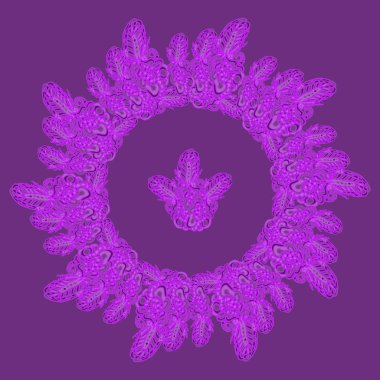 Stil zentangle yeni simetrik mandala sanat doodle ile esinlenerek.. 