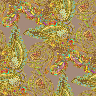 Çizgi film handdrawn el yapımı ve dikiş karalamalar seamless modeli. 