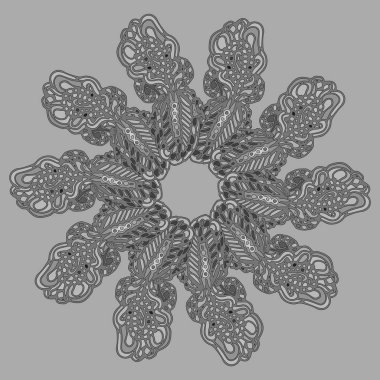 Stil zentangle yeni simetrik mandala sanat doodle ile esinlenerek.. 